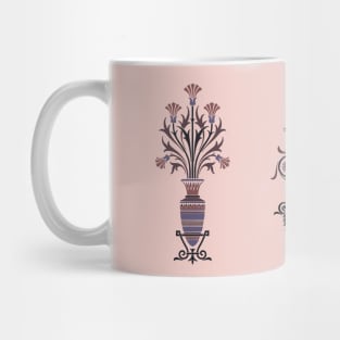 Ancient Greece Inspired Floral Vase Motif Mug